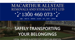 Desktop Screenshot of macarthurallstateremovals.com.au
